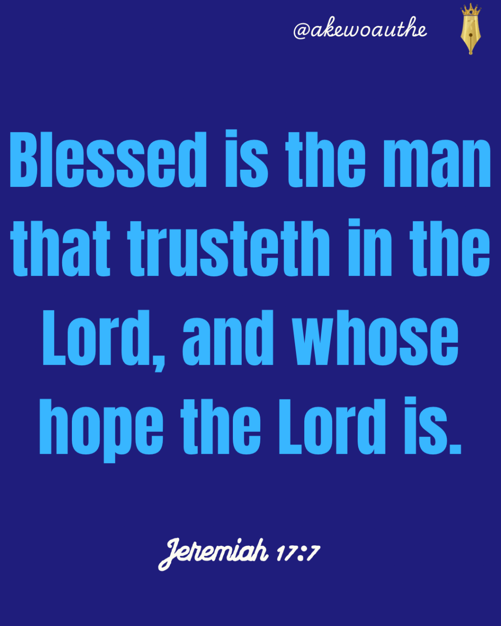 Trust in the Lord