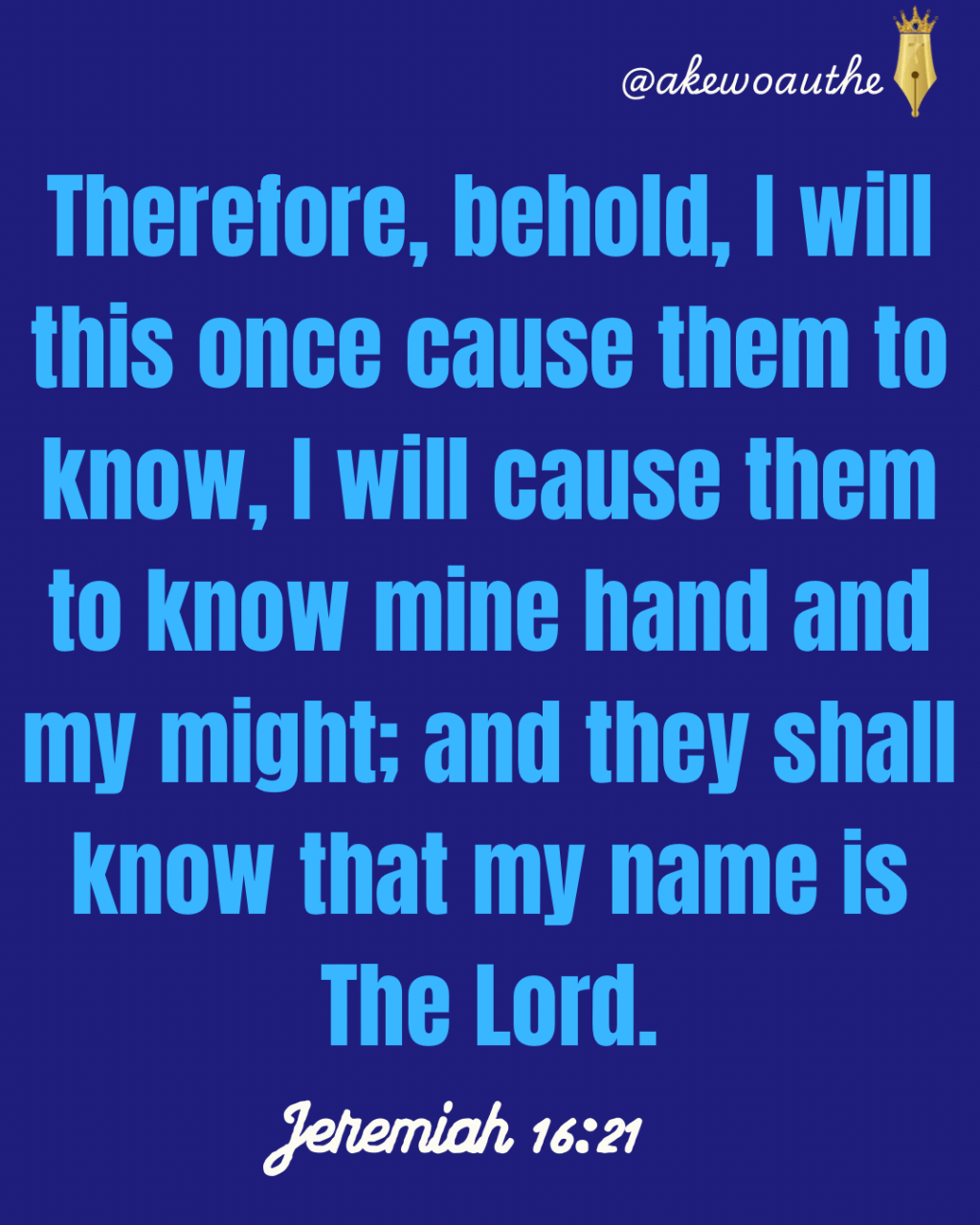 The Lord is My Name